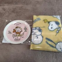 【AOKI】 スヌーピー お年賀プレート＆ブランケット セット