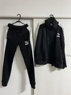PUMA ジャージセット ブラック/ホワイト M/S