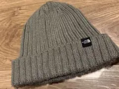 カーキ ベビーニット帽 ノースフェイス