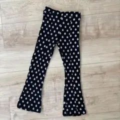 黒白花柄フレアパンツ 104cm ZARA