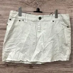 新品タグ付き❣️【L】one love denim ホワイトタイトスカート ミニ
