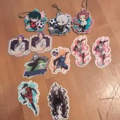 ブルーロック　ラバーキーホルダー３種＆ステッカーまとめ売り