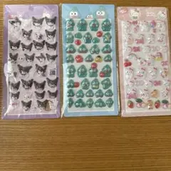 オ*ジ様 ボンボンドロップシール ぷくぷくシール 3D 3枚セット