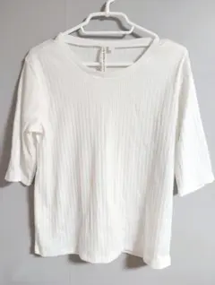 HK WORKS LONDON リブTシャツ ホワイト Lサイズ レディースのサムネイル