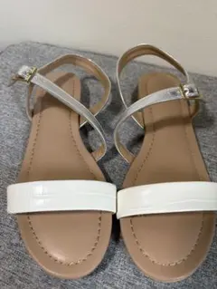 GLOBAL WORK シルバー サンダル パンプスM