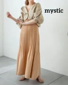 ミスティック♡ロングワンピース　リブニット　フレア