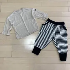 ロンT パンツ　長袖　長ズボン　サルエルパンツ 90 女子　セット　セットアップ