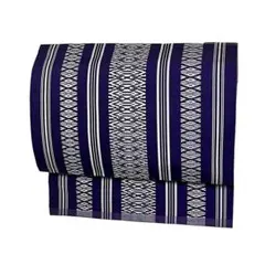 博多織 つけ帯 八寸名古屋帯 紫 正絹 中古 献上 二部式 No.ymo0078