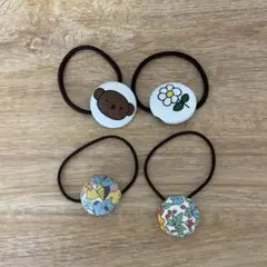 キッズ用ヘアゴム（ハンドメイド）4点セット