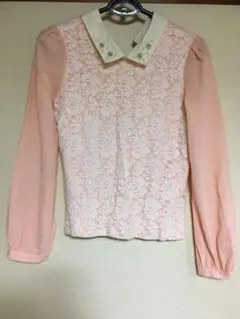 最終お値下げ‼︎ INGNI レース長袖ブラウス ピンク