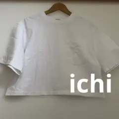 ichi ホワイト 半袖 ポケットTシャツのサムネイル