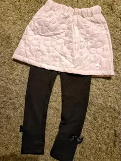 裏起毛　キルティング　レギンススカート