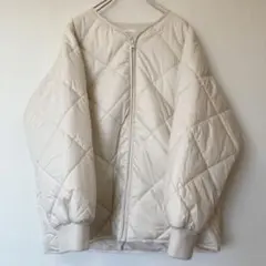 URBAN RESEARCH ITEMS 中綿キルティング ノーカラージャケット