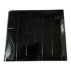 DIESEL 二つ折り財布 ブラック ロゴ型押しのサムネイル