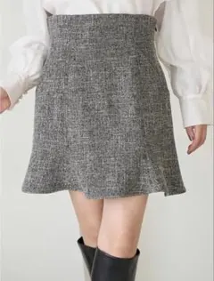 SNIDEL　ヘムフレアスカショーパン　MIX　0サイズ　新品未使用