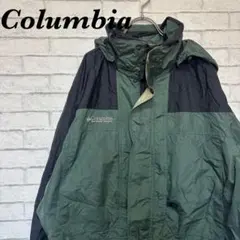 Columbia コロンビア マウンテンパーカー グリーン/ブラック 刺繍ロゴ