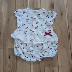 アプレレクール　チェリー柄ロンパース