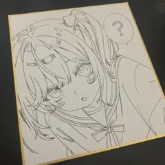 手描き イラスト 原画 オリジナル アナログ 色紙 - メルカリ