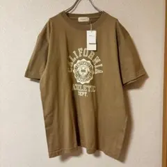 新品タグ付きカレッジロゴ Tシャツ ブラウンのサムネイル