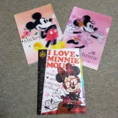 ディズニーミッキー＆ミニー　A4ファイル ３枚セット