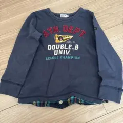 DOUBLE.B 長袖カットソー ネイビー