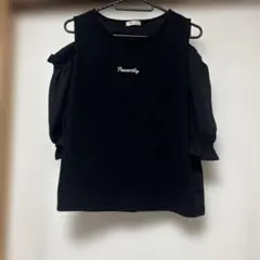 honeys ハニーズ オフショル オフショルダー 黒 ブラック 半袖 M