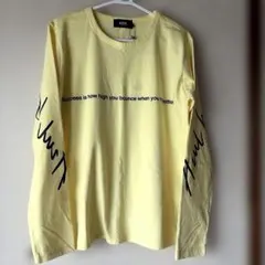 AZUL （新品）長袖 ロゴTシャツ イエロー　S