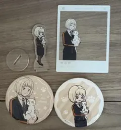 ワールドトリガー アクリルカード　アクリルぷちスタンド　缶バッジ　猫ver.