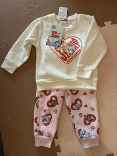 トムとジェリー パジャマ 上下セット ベビー キッズ ピンク 90cm