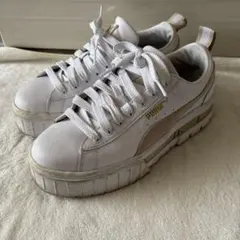 【SALE】PUMA プラットフォームスニーカー ホワイト