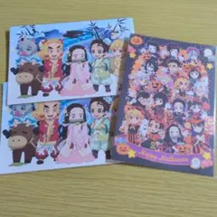 【鬼滅の刃】Ufotableカフェ　七夕2枚＆ハロウィン　ポストカードセット