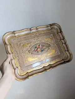 ヴィンテージ イタリア製 トレイ 木製 クラシック ハンドメイド