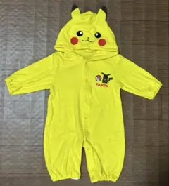 ピカチュウ フード付きロンパース 50〜60cm