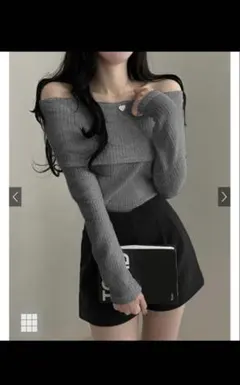 GRL オフショル グレー