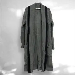 プラチナメイメイ　最高級カシミヤ100% ニットロングカーディガン　グレー（A3