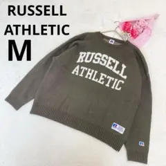 ★ ラッセルアスレティック ニット セーター長袖 ブラウンカーキ M メンズ