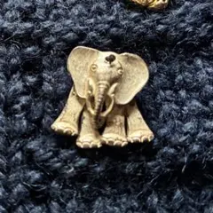 ブローチ　ゾウ　揺れるブローチ