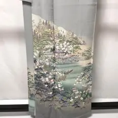 専用C161正絹　色留袖　比翼付　一つ紋　友禅　未使用しつけ付極美品　着物