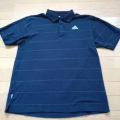 アディダス　スポーツウェア　ポロシャツ　半袖　ボーダー