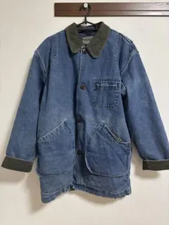 90s〜 L.L.Bean デニムハンティングジャケット　緑コーデュロイ