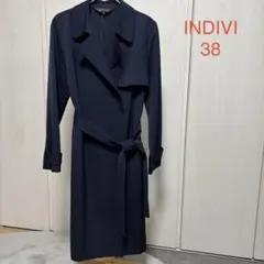 INDIVI ネイビー トレンチコート 38