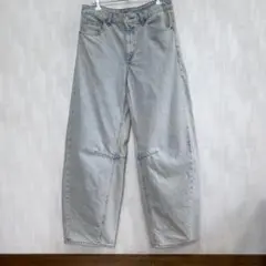 25年 GU バレルレッグジーンズ L w70 356006