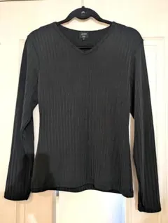 ダ*ル様 ジャンポールゴルチエCORPS ブラック Vネック 長袖カットソー L