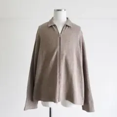 1990s CLUB MONACO ジップニットジャケット　　ベージュ　XLのサムネイル