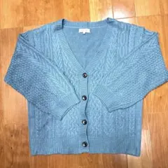 CONTRAIL ケーブル編み カーディガン M