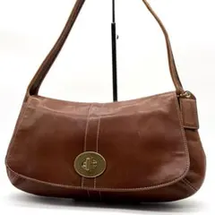 COACH コーチ ショルダーバッグ 11254 レザー ターンロック ブラウン