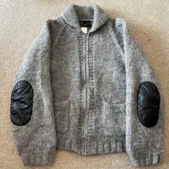 NEPENTHES HOGGS HOGG レザーエルボーパッチ カウチンニットのサムネイル