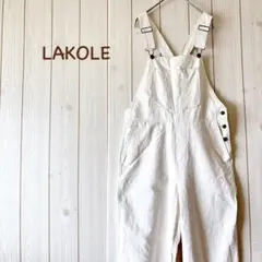 【美品】＊LAKOLE ラコレ＊ コットンサロペット 春夏 M アイボリーのサムネイル
