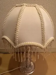 クリスタル製テーブルライト アイボリー ゴールド　アンティーク