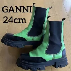 【破格】GANNI ガニー サイドゴアブーツ サイズ37グリーン×ブラックのサムネイル